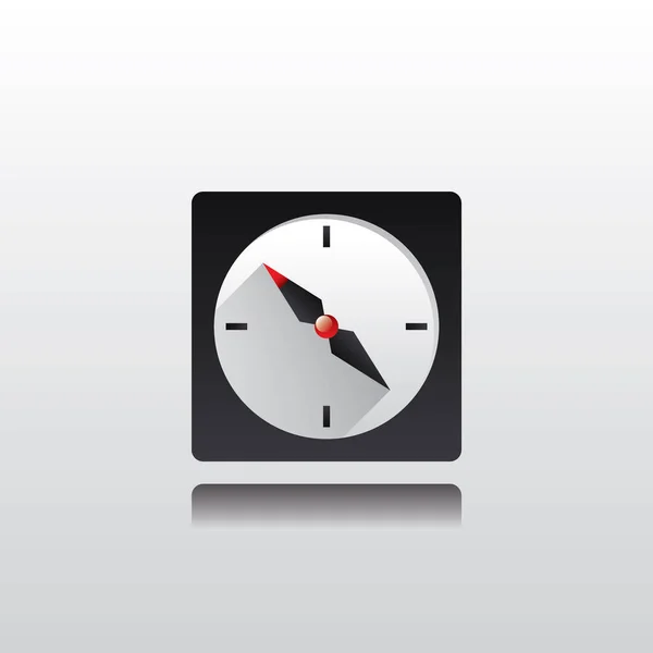 Vector Illustration Modern Clock Icon — Stock Vector