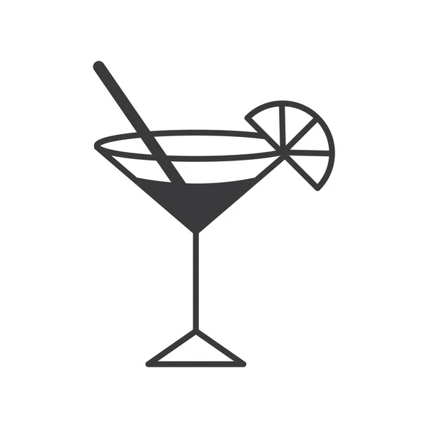 Cocktail Symbol Flache Bauweise Folge — Stockvektor