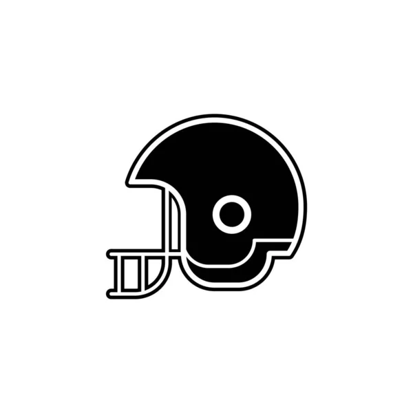 Icono Del Casco Estilo Negro Aislado Sobre Fondo Blanco Paintball — Vector de stock