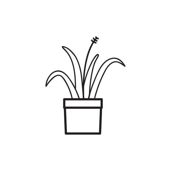 Illustration Vectorielle Stylisée Plante Pot — Image vectorielle