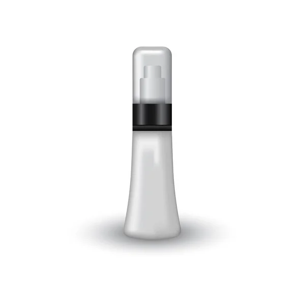 Vettore Realistico Cosmetici Bottiglia Sfondo Bianco — Vettoriale Stock