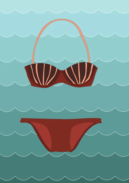 Bikini Stylizowane Wektor Ilustracja — Wektor stockowy