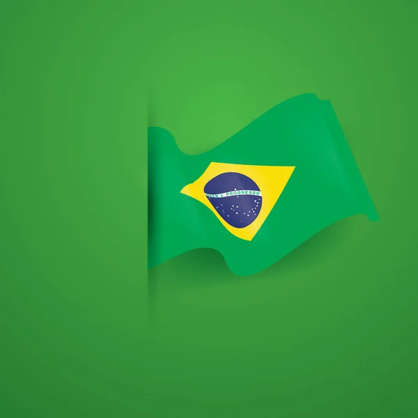 Brazil Zászló Vektor Illusztráció — Stock Vector