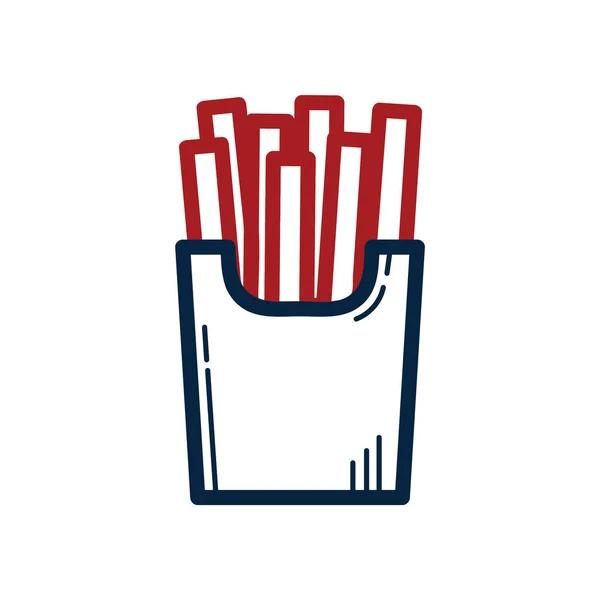 French Fries Icon Flat Χρώμα Εικονογράφηση Διανύσματος — Διανυσματικό Αρχείο