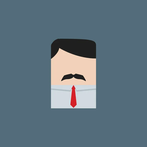 Homem Com Barba Bigode Ilustração Vetorial —  Vetores de Stock