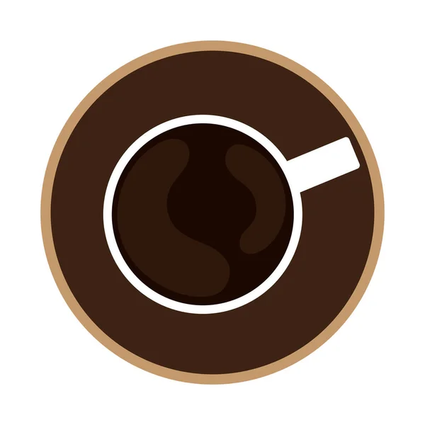 コーヒーカップフラットアイコン ベクトルイラスト — ストックベクタ