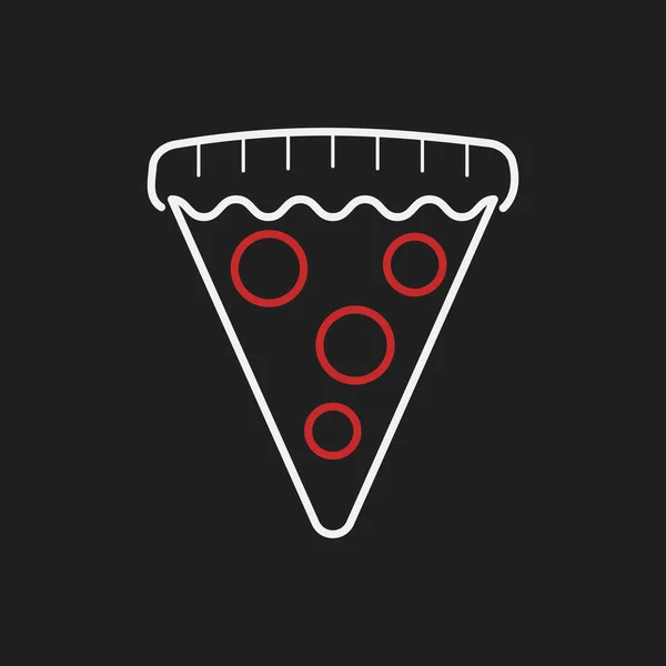 Pizza Dilimi Biçimlendirilmiş Vektör Çizimi — Stok Vektör