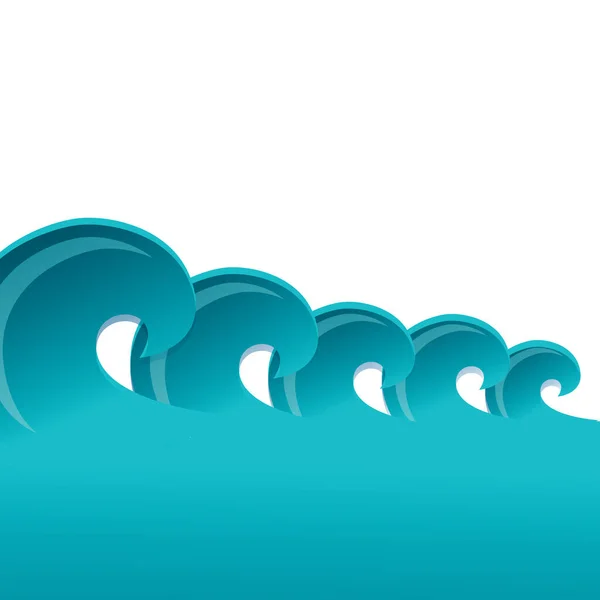 Ondas Agua Diseño Vector Ilustración — Vector de stock