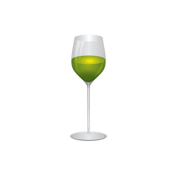 白を基調としたワインのグラス — ストックベクタ