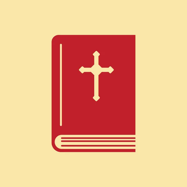 Bible Flat Icon Vector Illustration — Stock Vector