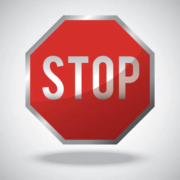 Stop Icono Signo Ilustración Vectorial — Archivo Imágenes Vectoriales