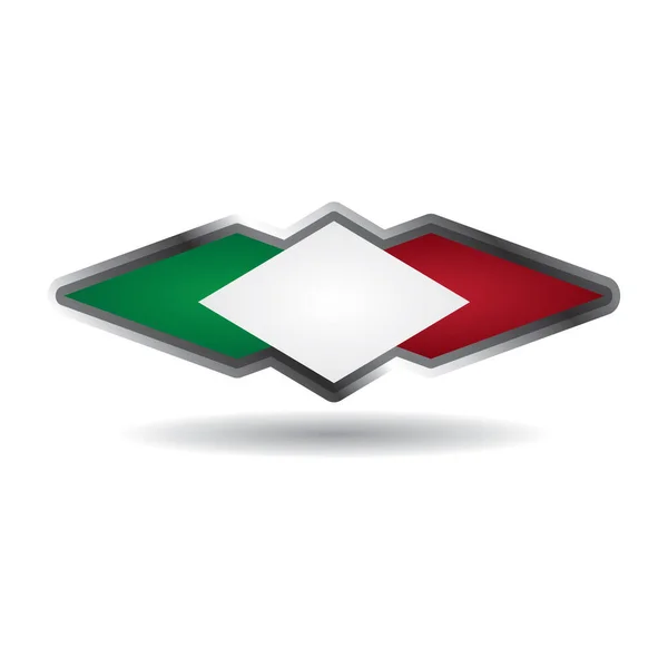 Itália Bandeira Desenho Ilustração Vetorial —  Vetores de Stock