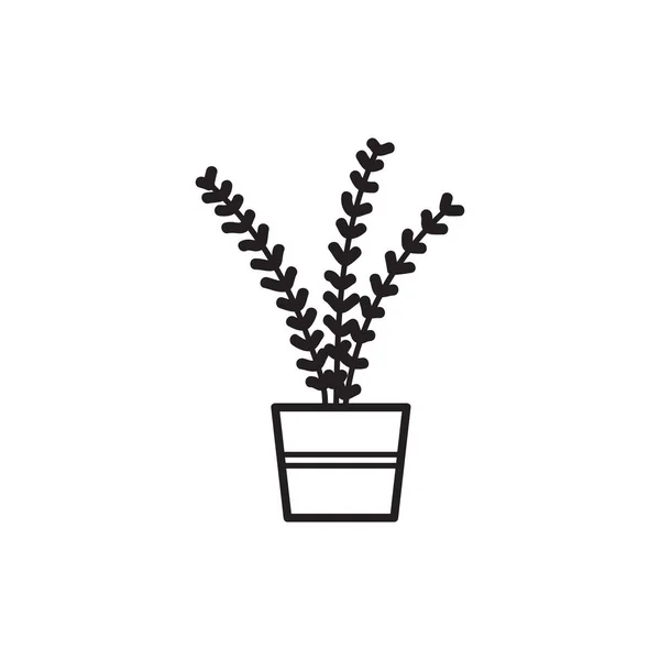 Stylizovaná Vektorová Ilustrace Květináče — Stockový vektor