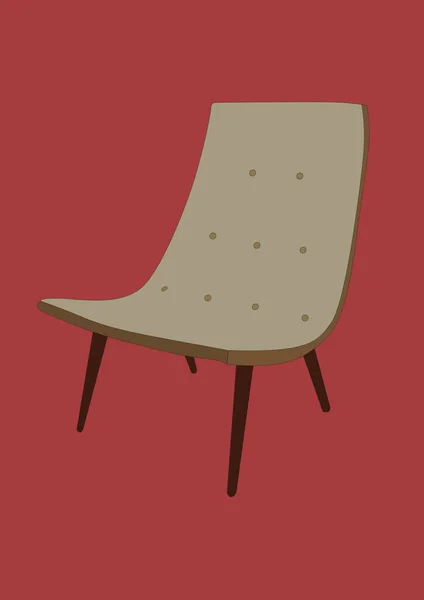 Chaise Pente Illustration Vectorielle Stylisée — Image vectorielle