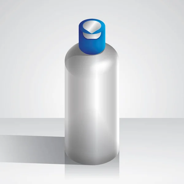 Modello Bottiglia Cosmetica Imballaggio Vuoto Illustrazione Vettoriale — Vettoriale Stock