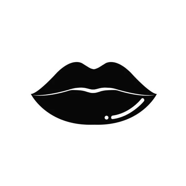 Black Lips Stylized Vector Illustration — Stock Vector