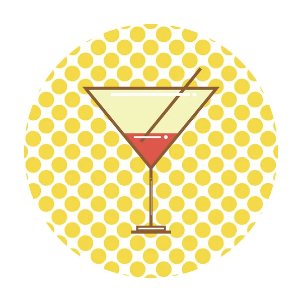 Cocktail Glas Vektorillustration — Stockvektor