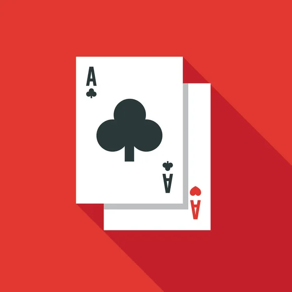 Jugar Las Cartas Icono Vector Ilustración — Vector de stock