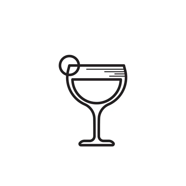 Cocktail Verre Illustration Vectorielle — Image vectorielle