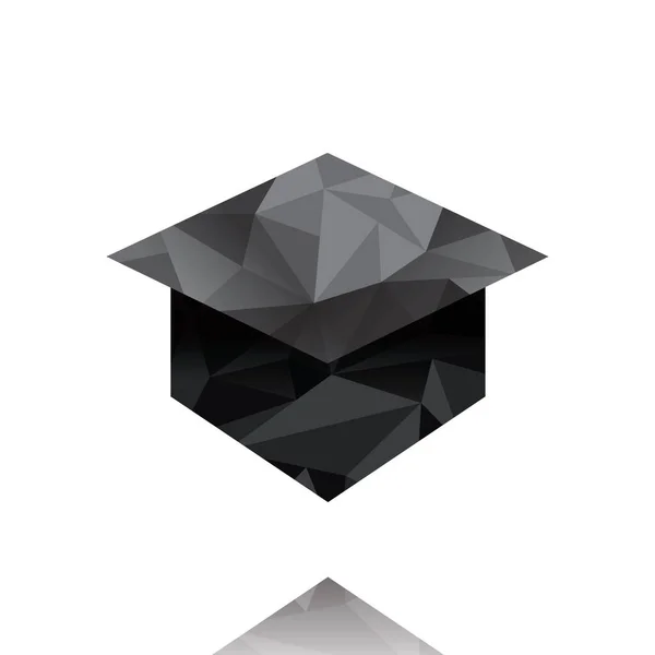 Mortarboard Platt Ikon Vektor Illustration — Stock vektor