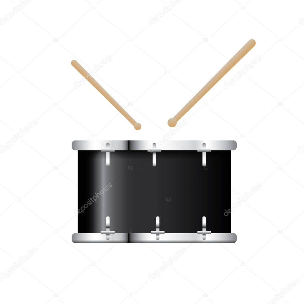 vector illustration of a drum icon