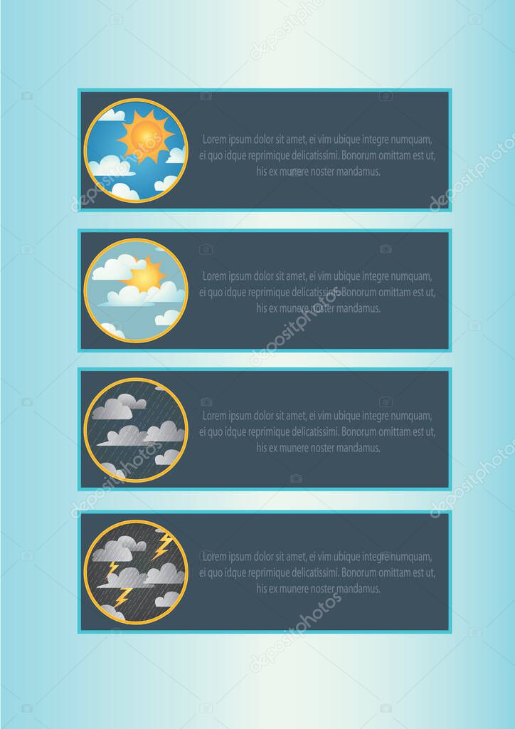 Weather infographic stylized vector illustration