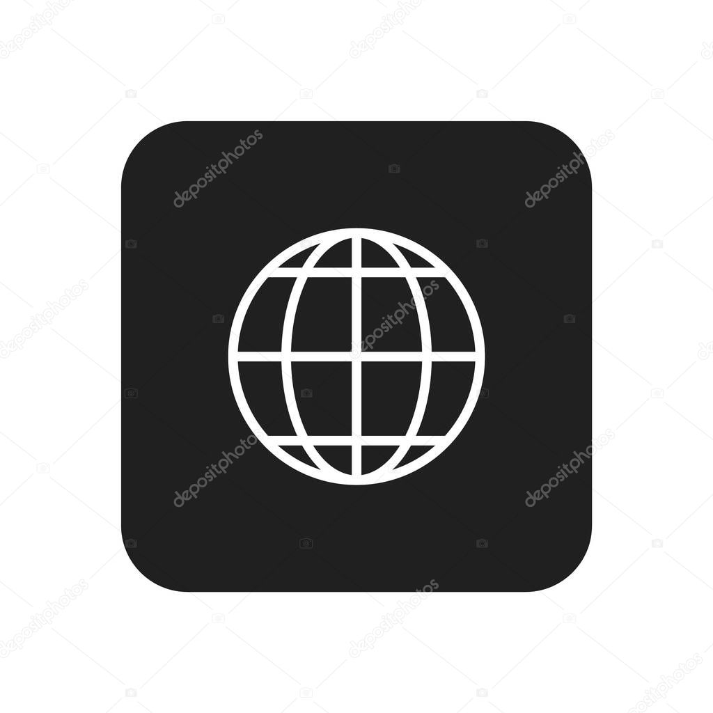 vector illustration of globe icon