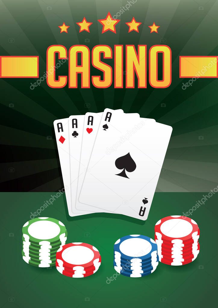 Casino design stylized vector illustration