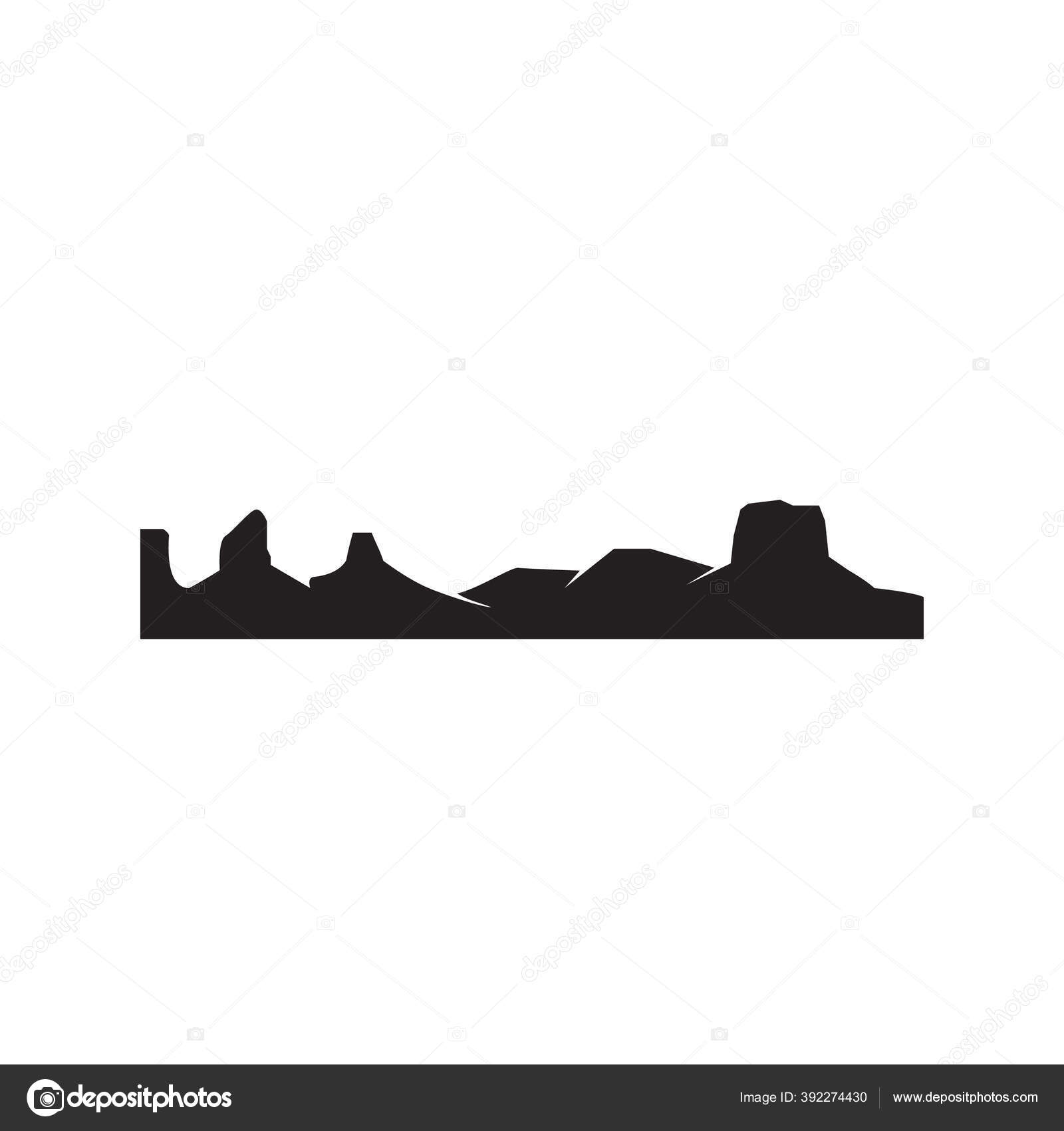 Siluet Gunung Ikon Datar Ilustrasi Vektor Stok Vektor C Captainvector 392274430