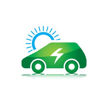 yeşil eko araba simgesi