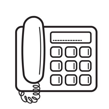 telefon düz simgesi, vektör illüstrasyonu