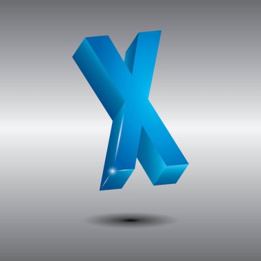 harf x. vektör illüstrasyonu