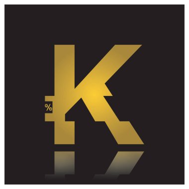 Alfabe K, vektör illüstrasyonu