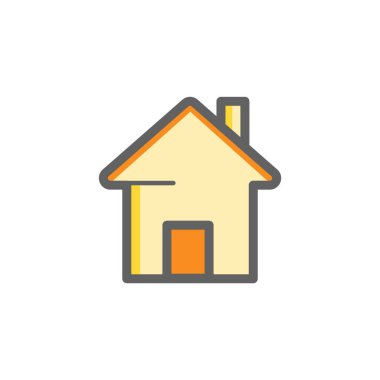 Ev ikonu. vektör illüstrasyonu