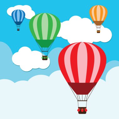 Balonlar, renkli vektör çizimleri