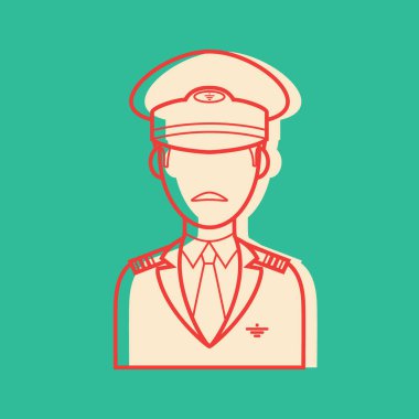 Pilot biçimlendirilmiş vektör illüstrasyonu