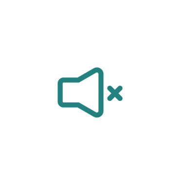 Sessiz vektör illüstrasyon simgesi 