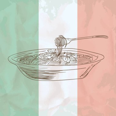 Bir besin arkaplanının vektör çizimi