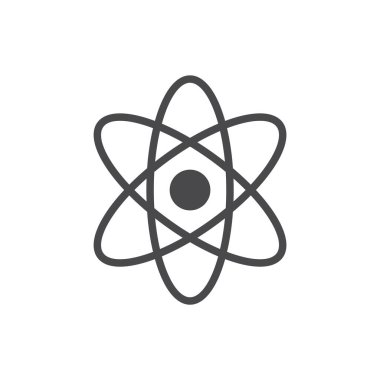 atom simgesi vektör illüstrasyonu