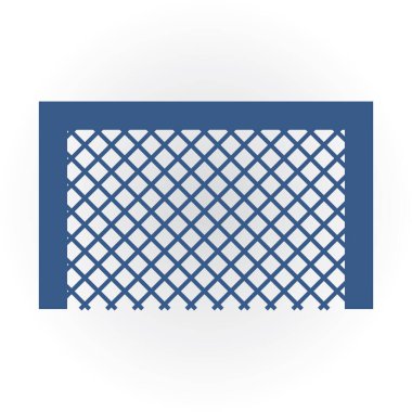 Futbol gol düz simgesi, vektör illüstrasyonu