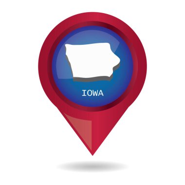 Harita imleci düz simge, vektör, illüstrasyon