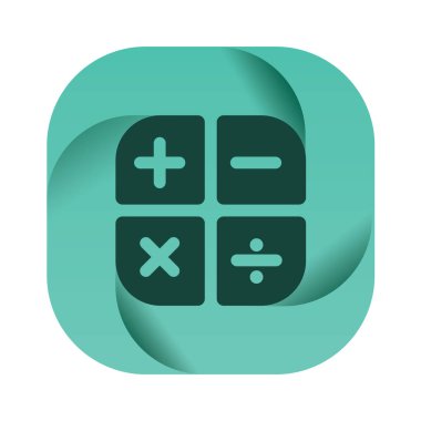 Hesap makinesi simgesi. vektör illüstrasyonu