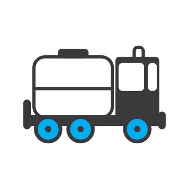 Kargo kamyonu simgesinin vektör çizimi