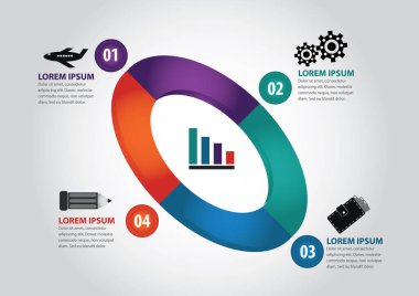 İş bilgi grafikleri. vektör illüstrasyonu