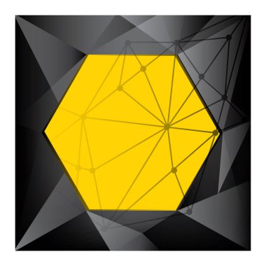 Soyut çokgen arkaplan. Vektör illüstrasyonu