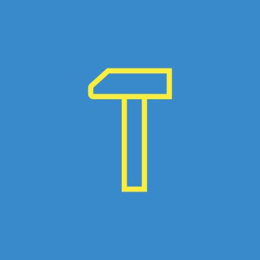 Çekiç simgesi, vektör çizimi