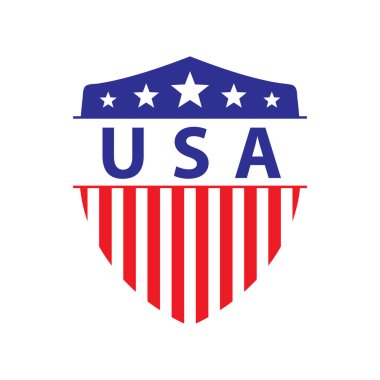 ABD sembolü, renkli vektör illüstrasyonu