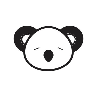 şirin hayvan simgesinin vektör çizimi