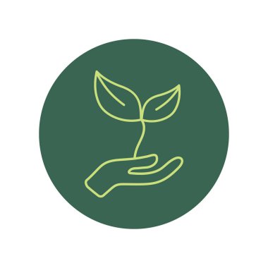 Çevre dostu simge, biçimlendirilmiş vektör illüstrasyonu