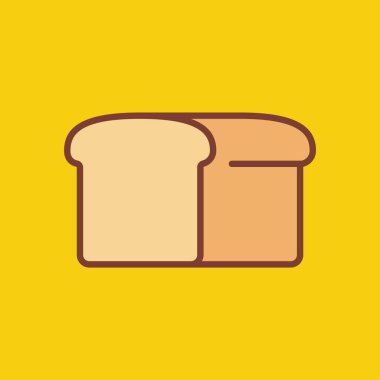Ekmek simgesinin vektör illüstrasyonu